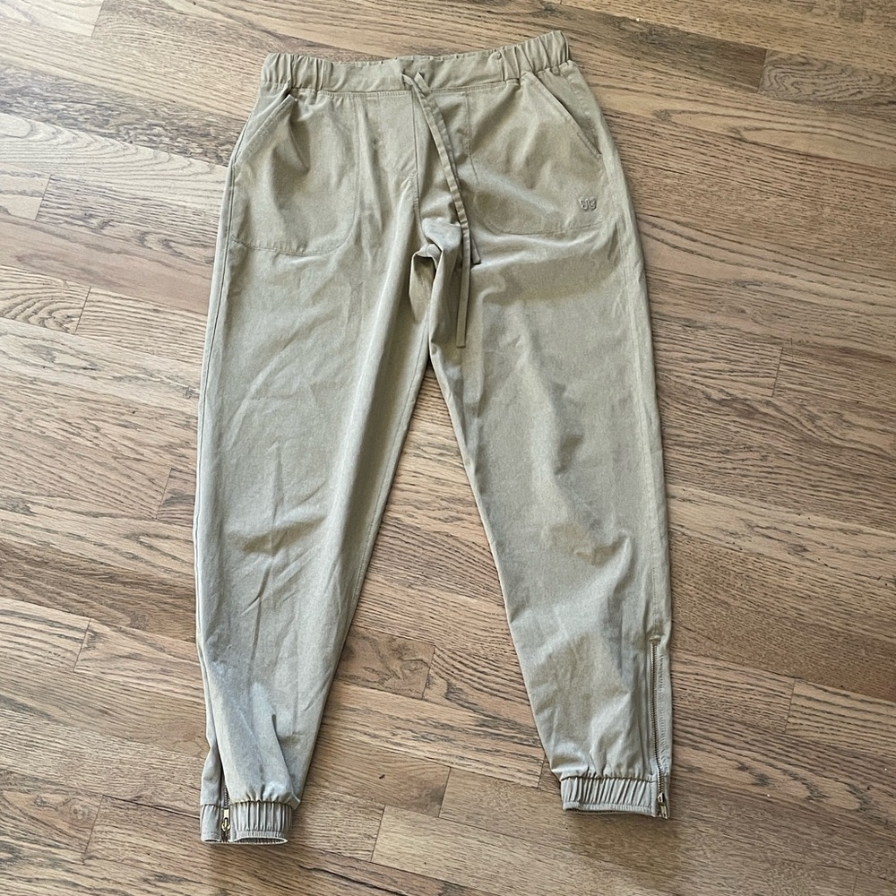 Albion Fit Elastic Waist Jogger Pants in Khaki Sz XS